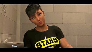 Threeway cartoon fun with lingerie and futanari action featuring Misskitty2k