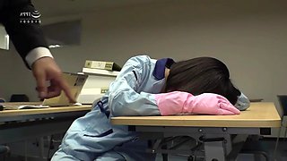 Cleaner Working In The Office