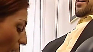 Beautiful Sexy Secretary with Hairy Pussy Fucked and Cummed in Mouth by Monster Cock