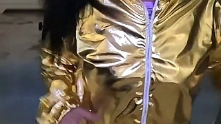 Shiny Cameltoe Tease, Hard Spanking, Deep Blowjobs & Rough Doggy with Double Cumshot 302
