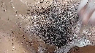 Sexy Amateur Wife Shaves Her Hairy Pussy.