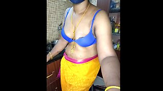 Hot Tamil Mallu Aunty Open Blouse Nude Boobs Tightness Massage Puffy Nipples Press Novel Showing Dirty Talks