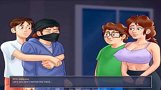 Neighbour moaning, cartoon mother, sommer saga