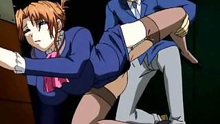 Incendiary redhead hentai honey getting fucked by a horny