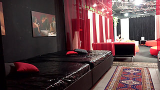 Blonde milf with piercings gets cum in mouth after fucking - amateur video