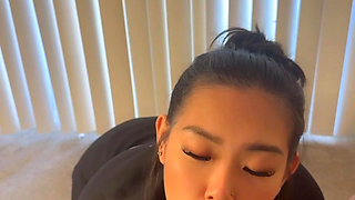 gave my friend his first blowjob I love making him cum fast