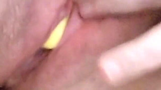 Cougar MILF masturbation with blazing hot Ginger Root insertion