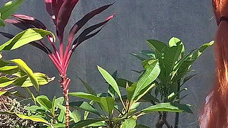 Fucking the Innocent Redhead in the Garden