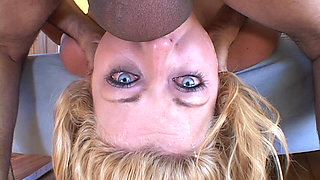 Blonde Nympho Slut Wrecked by 4 Massive Cocks in Epic Cum Shower