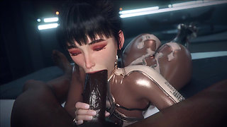 Madruga3d Intense Hardcore Sex: Busty White Woman with Tight Ass Passionately Fucked by Massive Black Cock