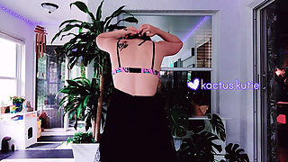 Trying on kute klothes while it gets dark outside