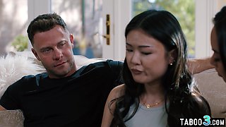 Bisex asian pounded by a married couple