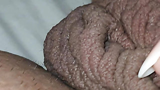 Step mom helps step son dick with low erection jerk off with a handjob