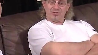 Horny blonde go crazy over big cock