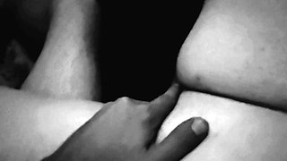 Slapping her pussy so hard