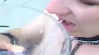 Perfect Redhead Piss Tasting and Cum in Mouth From Bastard Husbang and Next Door Freak Neighbor a True Cum Swallow Party