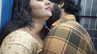 Red Half Saree Navel Lick Romance