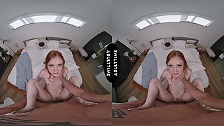 UP CLOSE VR - POV Naughty Petite Redhead Scarlet Skies Is CRAVING Your Dick!