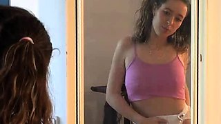 Amateur striptease and Solo masturbation