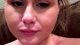 Amateur Teen with Huge Dildo Masturbating on Webcam