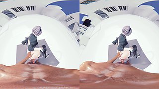 Two 3d cartoon cuties are ready for their bath