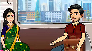Vaibhav and Anjali's train mein chudai Indian Hindi Desi Cartoon Story Video