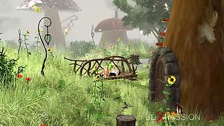 Hot sex! crazy sexy pixie and gnome in the village