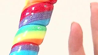 Couple of Naughty College Girls Lacey and Faye Share Lollypop and Sex Toy