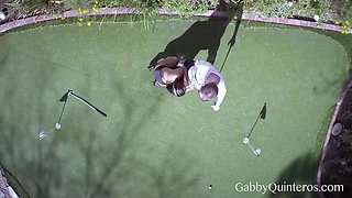 Mex MILF Gabby Quinteros Gobbles her Golf Instructors Cock