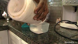 White Brunette Gets Plowed By A Black Monster Cock