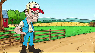 Redneck's Wife. Cartoon. Animation
