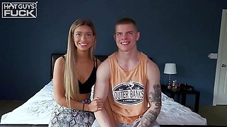 Angelica Foster Sucks and Rides Brock Perry's Big Cock in Hot College Scene