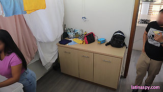 Huge natural breast at the laundry room part 2