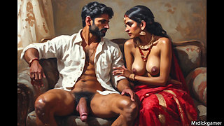 Indian wife with her husband