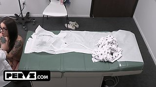 What if We Have a Little Fun? Busty Nerd Milks Her Older Doctor’s Fat Cock to Keep Him Quiet ~ Free Full Scene
