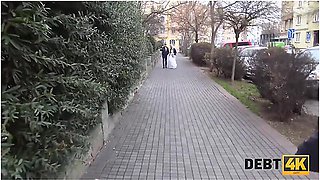 Big Debts Are The Reason Why The Girl Gets Fucked In The Presence Of The Groom