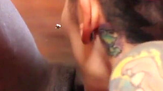 Wet and horny, she gets her pussy fucked and licked on the bible