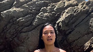 blonde 81yo teen hotty outdoor tease and masturbation