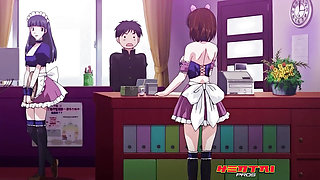 HENTAI PROS - Maid Gives Her Favorite Customer A Full-Service Fuck With Titplay And Deep Riding