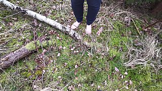 Barefeet Titslapping in the Woods - 600 Slaps