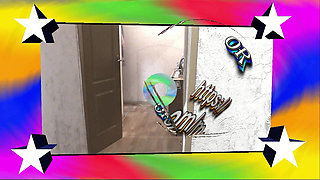 Pervert Husband Wife Watches as Beautiful Cute Sweet Girl Takes Shower. Old Man Masturbates