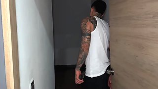Busty latina girl with big tits becomes bored of her vibrator and calls in a man with big cock