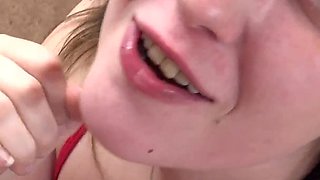 Katie Kinz Teases Logan and Sucks His Cock