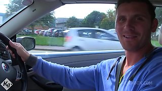 Horny Porn Star Fucks The Driver After A Shooting Day