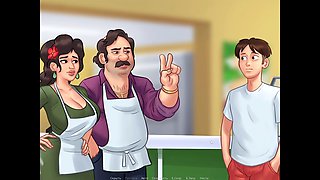 Summertime, classmate, 2d cartoon