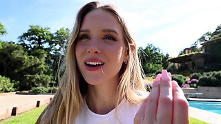 German blonde teen get fucked outdoor