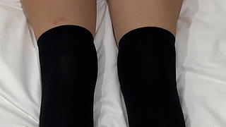 Latex Gloves Wearing School Uniform