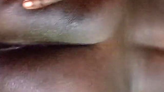 Big Ebony Ass Riding with Hands on the Wall