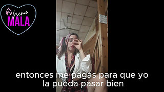 Humilation. College Girl in High Heels Humiliates Her Boyfriend for Being Useless