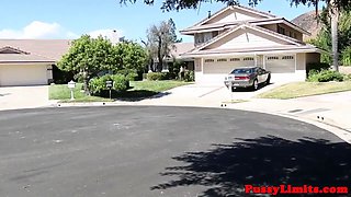 Jogging crud roughly pussypounded by male domination